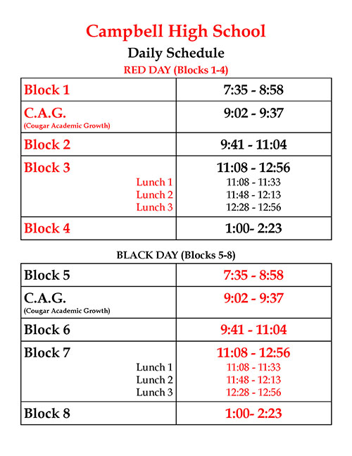 2023-2024 daily schedule